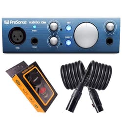 PreSonus AudioBox Ione USB Audio Interface 2-in/2-out with 1 x XLR Microphone Input, 1 x 1/4