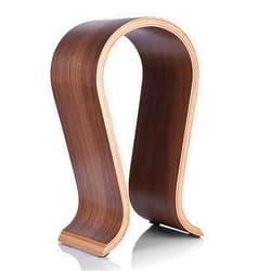 Jacksking Headset Hanger, U Shape Wood Headphones Stand Holder Hanger Wooden Headset Desk Display Shelf Rack, Headphones Stand