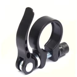 Bonsicoky 31.8mm Bicycle Seat Post Clamp, Aluminium Alloy Bike Quick Release Clamp Seatpost Collar, Type 1, Black