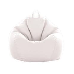 Rikivt Comfy Giant Bean Bag Chairs For Adults Kids Teens Without Filling, (No Filler)Large Bean Bag Cover Only, Stain-resistant Linen Cloth Lazy Sofa Chair Cover for Living Room Bedroom Office, 3.6Ft,Apricot