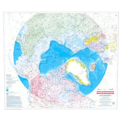 Natural Resources Canada North Circumpolar Region Wall Map - Bilingual - Atlas of Canada - 43