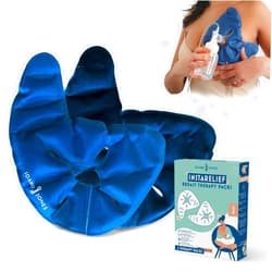 IDAHO JONES Breast Heating Pad & Cooling Gel Packs (x2) | Ice & Heat Therapy for Breastfeeding, Post Surgery Recovery, Mastectomy, Augmentation, Reduction | Hot & Cold