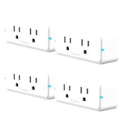 Govee Dual Smart Plug 4 Pack, 15A WiFi Bluetooth Outlet, Work with Alexa and Google Assistant, 2-in-1 Compact Design, Govee Home App Control Remotely with No Hub Required, Timer, FCC and ETL Certified