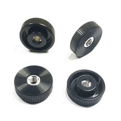 Shear-Loc 20 Thumb Nuts 1/4-20 x 1 Inch Wide Knurled Plastic Head Thumb Nuts - Made in USA