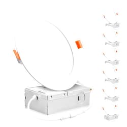 Parmida LED Technologies PARMIDA (6 Pack) 6 Inch Ultra-Thin LED Recessed Ceiling Light with Junction Box, 12W, Dimmable Canless Wafer Slim Panel Downlight, IC Rated, ETL-Listed - 5000K