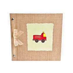 Hugs and Kisses XO Beautiful Baby Memory Book Keepsake, Hugs and Kisses XO, Baby Boy, Fire Truck, Baby Journal and Photo Album