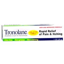 Tronolane Dual Action Anesthetic Cream For Hemorrhoids (1 Oz)