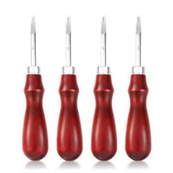 IGVSP 4 PCS Leather Edge Bevelers - Leather Beveler Tool for Edge Finishing and DIY Leathercraft, Leather Edge Beveler Tool Gift for Leather Artisans, DIY Enthusiasts (0.8mm,1mm,1.5mm, 2mm)