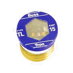 Bussmann BP/TL-15 15 Amp Time Delay, Loaded Link Edison Base Plug Fuse, 125V UL Listed Carded, 3-Pack by Bussmann