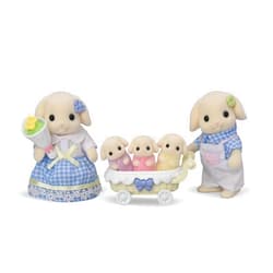 Calico Critters Flora Rabbit Family - Set of 5 Collectible Doll Figures for Children Ages 3+