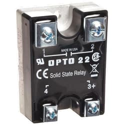 Best Price Square Opto 22 240D25 DC Control Solid State Relay, 240 VAC, 25 Amp, 4000 V Optical Isolation, 1/2 Cycle Maximum Turn-On/Off Time, 25 - 65 Hz Operating Frequency