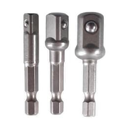 Qsvbeeqj 3 Pcs/Set Power Drill Sockets Adapter Set 1/4