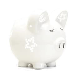Child To Cherish - Night Light Piggy Bank, White