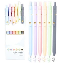 FIOVER Colored Pens, 6 Pack Colorful Gel Pens, Medium Point 0.7mm, Smooth Writing Pens Multicolor for Journaling, Drawing, Doodling, and Note Taking (Multiple Colors)