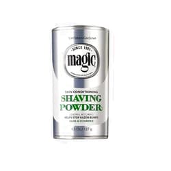 SoftSheen-Carson Razorless Shaving for Men by SoftSheen-Carson Magic Skin Conditioning Shaving Powder, with Vitamin E and Aloe, Formulated for Black Men, Depilatory, Helps Stop Razor Bumps, 5 oz