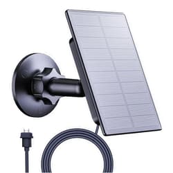Zivif 2W Solar for Security Camera, Solar Panel Charger Compatible with Blink Outdoor (3rd Gen) Camera & Blink Outdoor 4 (4th Gen) Cameras, USB Solar Panel for Wyze Camera Outdoor, Black (1 Pack)