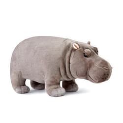 Frankiezhou Home Realistic Hippo Plush Toy - Simulation Standing 14” Hippopotamus Stuffed Animal, Soft Wild Animals Hippo Stuffed Toys, Unique Plushie Toys Model Dolls Collection for Kids