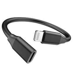 DESOFICON iPhone Charging Extension Adapter Cable Cord 10cm,Lightning Male to Lightning Female Charger Adapter,[MFi Certified] Connector Converter Dongle Compatible with iPhone 14 13 12 11 XS XR X 8 7 6 5