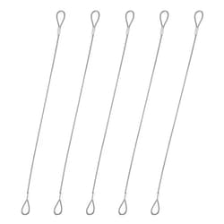 Salbsever 5PCS Safety Cable Lock 12 inch Steel Cable for Locks Luggage Lock 30cm Security Wire Rope with Double Loop Safety Cable Lock Braided Steel Coated Safety Cable for Stage Lighting Luggage Lock Black