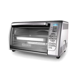 Black+Decker Countertop Convection Toaster Oven, 8 One-touch Cooking Functions, Stainless Steel
