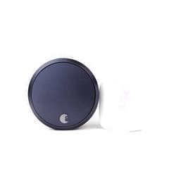 August Home Smart Lock Pro + Connect Hub - Wi-Fi Smart Lock for Keyless Entry - Works with Alexa, Google Assistant, and more – Dark Gray
