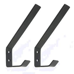 EForwish Stainless Steel Coat Hooks Wall Mounted Backpack Hooks Hat Hooks Single Hooks Bath Towel Hook Heavy Duty Hangers (2 Pack Black)