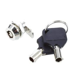 KHJK Cabinet Door Quarter Turn Security Tubular Cam Lock with Keys (Color : Black)