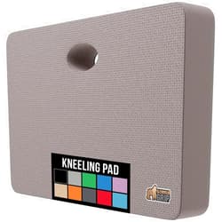 GORILLA GRIP® Extra Thick Patent Pending Supportive Foam Kneeling Pad, Large Cushion Knee Pads for Gardening, Baby Bath Time, Dirt and Water Resistant, Workout and Garden Supplies, 17.5x11, Gray