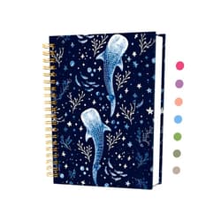 ICEWHITEY Whale Shark Notebook Journal,Whale Shark Gifts for Women,Marine Biology Gift,Cute Ocean Animal Lover Gifts Notebook for Teen Girls Kids,Hardcover Spiral Notebook Journal,5.5x8.3 Inch