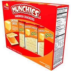 AODERTI Frito Lay Munchies Cheetos Cheddar Cheese Sandwich Crackers 11.04 oz( 3 Pack )