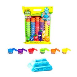Crayola Play Sand, Silly Scents | 60 x 1oz Tubs of Moldable Play Sand in 6 Bright Colors | Christmas Party Favors for Kids Goodie Bags, Classroom Prizes, Sensory Bin Toys, Bags