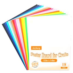Joyberg 18 Pack Poster Board, 11in x 14in Colorful Poster Boards, Posterboard, Poster Board Paper for Crafts, DIY, Drawing