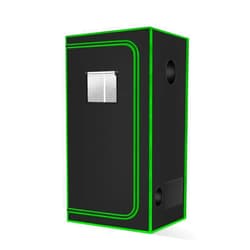 MELONFARM Small Grow Tent for Aerogarden，18”x18”x48” ，Hydroponics Growing System ，Highly Reflective 600D Diamond Mylar Canvas with Ventilation window and Floor Tray for Hydroponic Indoor Plant Growing