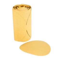 MIDO Professional Abrasive Gold PSA Sandpaper 6 Inch 100 PCS Sanding Discs 220 Grit Self Adhesive Stickyback Sandpaper Roll Aluminum Oxide Adhesive Backed Sandpaper for Wood, Metal, and Car Paint