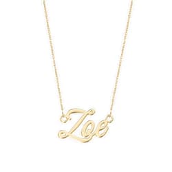 PiscesJD Personalized Name Necklace in 18K Gold Plated Stainless Steel – Customizable Font,Color & Length – Elegant Script Design – Ideal Gift & Girls