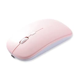 ABEIFAN Wireless Mouse - Rechargeable Slim Silent Bluetooth Mouse for iPad,iPad Pro,iPad Air, MacBook, Mac,Laptop,for Android, Windows, iOS, 3 Systems (Pink)
