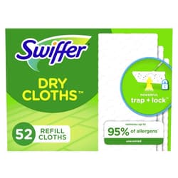 Swiffer Sweep + Mop, Dry Pads Refill, Floor Cleaner for Dirt, Dust, Hair, Cleaning Cloths for Mopping Home, Bathroom, Kitchen, Dust Mop, Floor Duster, Unscented, 52ct