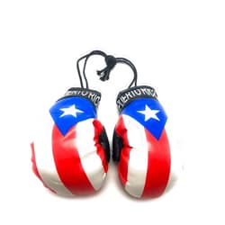 ZEYUMEE Red Hat Ent Hanging Car Mirror Mini Boxing Gloves (Puerto Rico)