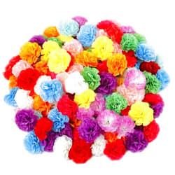 Nicunom 120 Pack Marigold Flower Heads Bulk, Multicolor Silk Flower Head Artificial Flowers Heads DIY Garland Craft for Wedding Party Christmas Mexican Decoration,10 Colors, 2 in