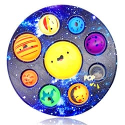 QETRABONE Eight Planet Cave Bubble Push Sensory Fidget Toy, Galaxy Cave Digits Fidget Toys, Autistic Adults Simple Sensory Anxiety Relief Big Cave, Bubble Early Education Tools Toys for Kids