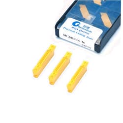 DelitonGude 10pcs MGMN300-M Carbide Grooving Inserts for MGEHR and MGIVR Grooving Cut-Off Tool Holder, CVD Coating for Cutting Slotting Steel and Other Metal(MGMN300-M)
