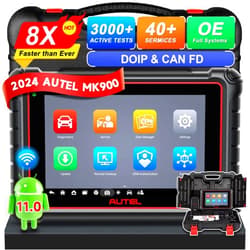 Autel Scanner MaxiCOM MK900 - New Ver.Work as MK900BT/ MX900, 40+ Service, OS 11, 3000+ Active Tests, DoIP CAN FD,All System Diagnose, FCA Autoauth&SGW, Ver. of MK808BT PRO, MK808S, MX808S OBDII Tool