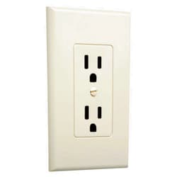 TayMac MW2500I MASQUE 1-Gang Decorator Electrical Outlet Cover Wall Plate (5-Pack), Replaces Old and Discolored Wall Plate for Electrical Outlet, Home Improvement Essentials, Ivory Polycarbonate