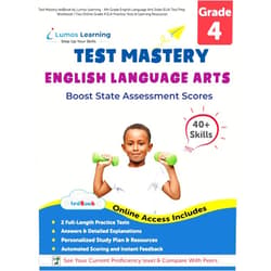 Lumos Learning Test Mastery tedBook by Lumos Learning - 4th Grade English Language Arts State (ELA) Test Prep Workbook | Two Online Grade 4 ELA Practice Tests & ... Informational Text, and Language (Ages 9-10)
