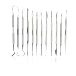 CYNAMED Stainless Steel Spatula Wax & Clay Sculpting Tool Carver Set (12PK)