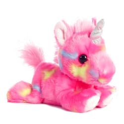 Aurora® Vibrant Bright Fancies™ Jellyroll Unicorn™ Stuffed Animal - Eye-Catching Fun - Delightful Cuddles - Pink 7 Inches