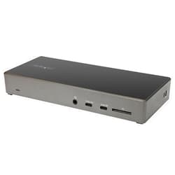 StarTech.com USB C Triple 4K Monitor Docking Station - 100W Power Delivery - DP 1.4 Alt Mode & DSC, 2 DisplayPort/HDMI 2.0-6 USB (2 at 10Gbps), SD - Windows/Chrome (DK31C2DHSPD) - Black & Space Gray