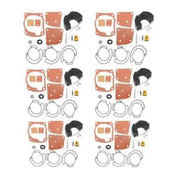 Hoypeyfiy Pack of 6 Carburetor Rebuild Kit Replacement for Johnson Evinrude V4 V6 90 100 105 115 125 150 175 HP 438996, 0435442, 0436852