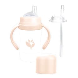 Green Sprouts® Sprout Ware® Sip & Straw 6oz., 6mo+, Plant-plastic, Platinum-cured Silicone, Dishwasher Safe, Grows with Baby, Tested for Hormones