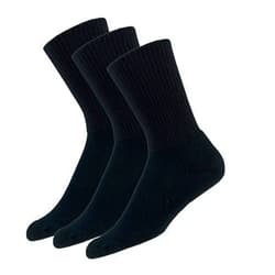 thorlos Unisex TX Max Cushion Tennis Crew Socks Large Black (3 Pair Pack)